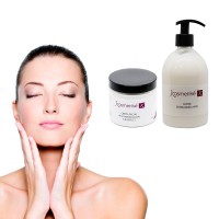 Soin Cosmétique Peaux Jeunes Kosmetiké : Crème Visage Haute Hydratation Effet 24H 200 cc + Lait Démaquillant 500 cc